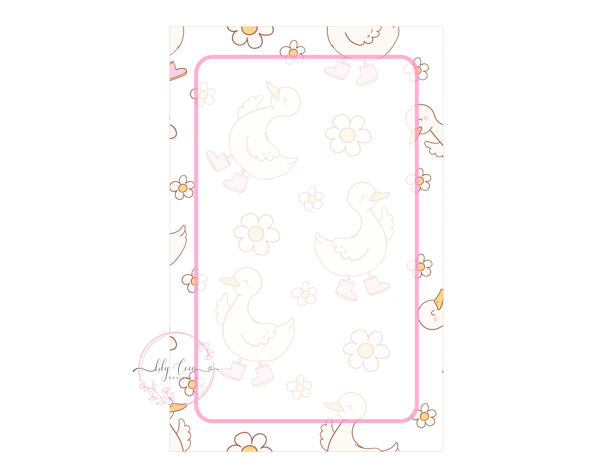 Sweet Floral Duck Notepad