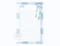 Blue Bow Notepad