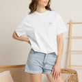 T-shirt — Lily Coco Designs Logo Tee (White, Script Logo & Pink Heart)