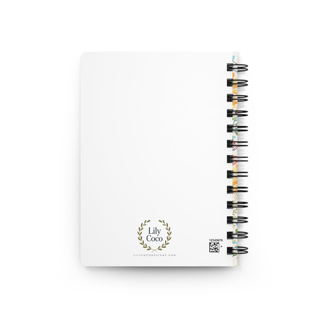 Floral 'notes' Spiral Notebook — Yellow Wildflower Journal for Everyday Notes & Gifts